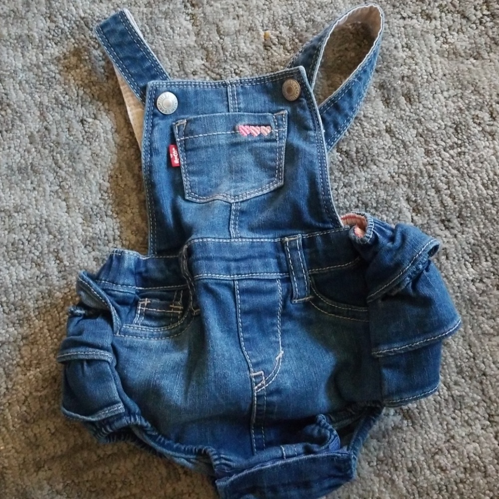 3-6 month girls Jean Romper